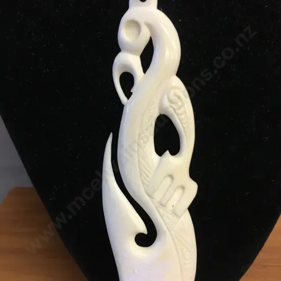 Bone Carving Pendant 13 x 4cm