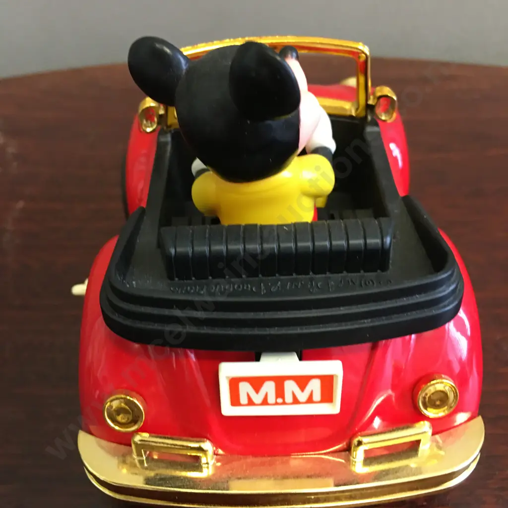 Vintage Walt Disney Productions Mickey Mouse Wind-Up Tin VW, Masudaya Corp Japan, 1983 Image 1++