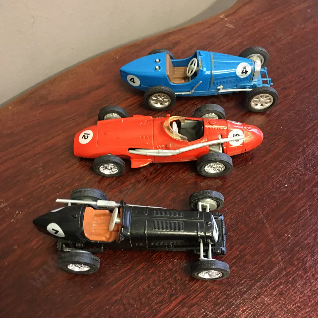 Vintage Matchbox Models of Yesteryear Racing Cars Y-10 Maserati 250F, Y-11 1932 Bugatti Type 51, 1935 E.R.A. Image 1++