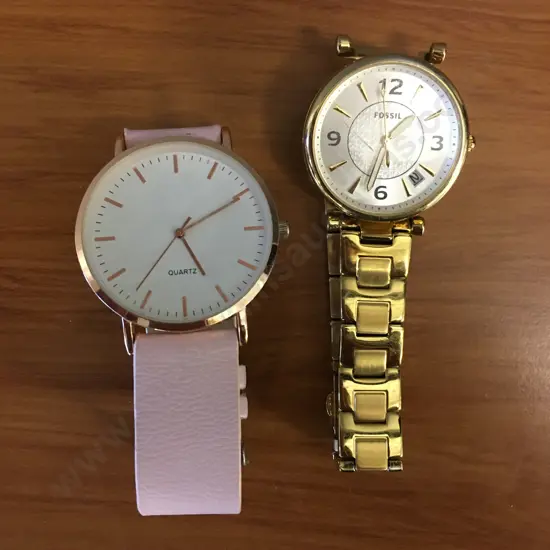 Fossil Watch & Pink Quartz Watch