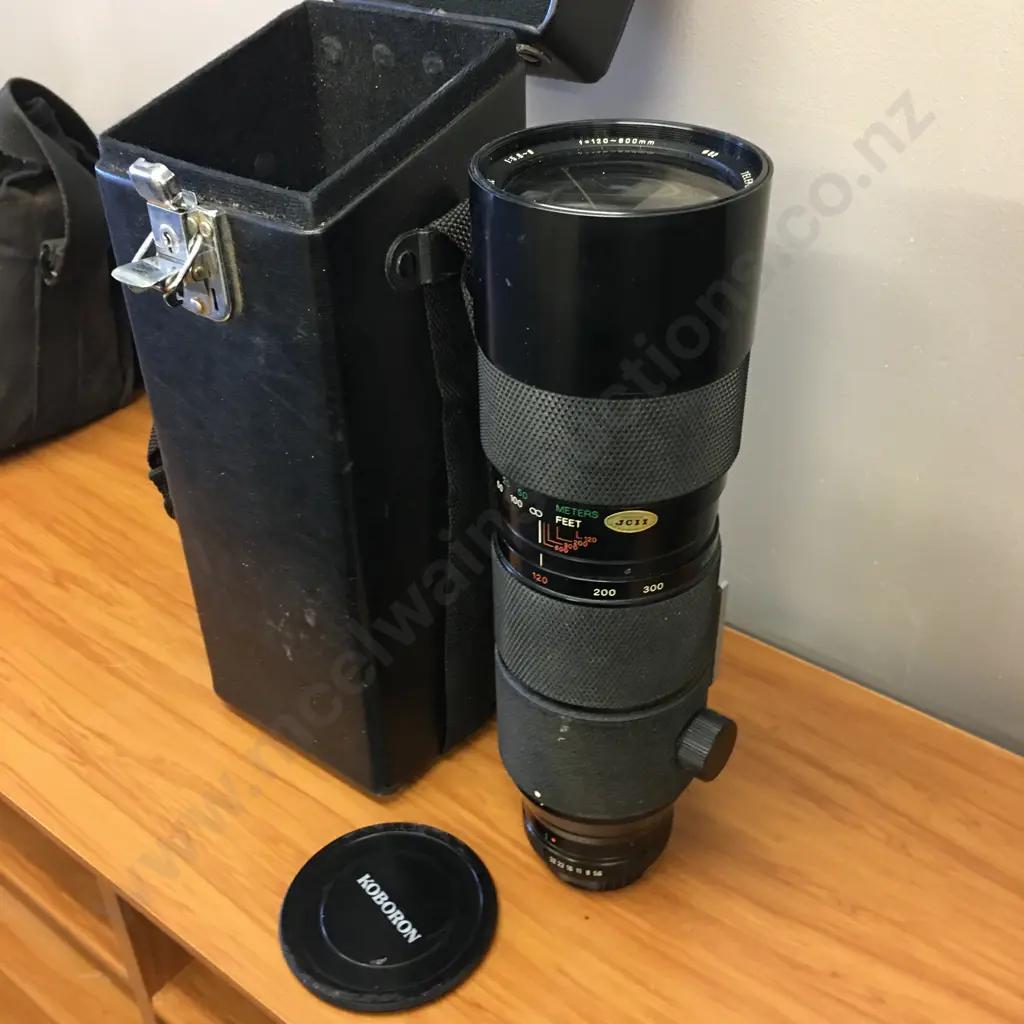 Koboron 1:5.6-8 f=120-600mm Telephoto Zoom Lens, No 880278 (Japan) With Lens Quiver & Point Soft Case Image 1++