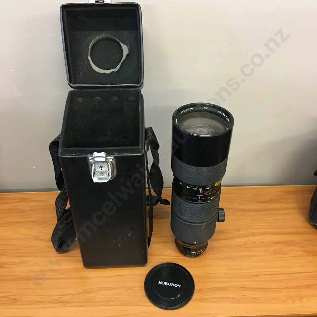 Koboron 1:5.6-8 f=120-600mm Telephoto Zoom Lens, No 880278 (Japan) With Lens Quiver & Point Soft Case Image 1++