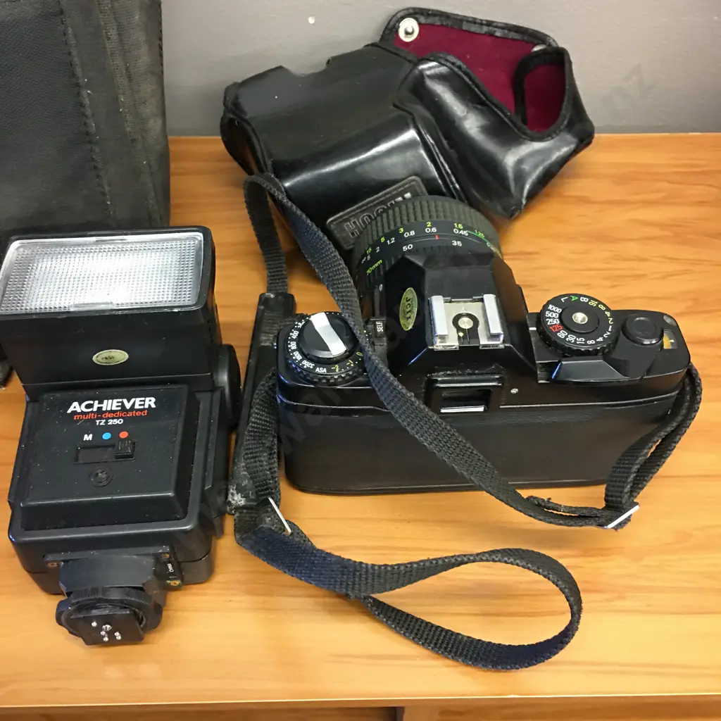 Ricoh KR-10x 35mm Film SLR Camera With Rikenon P Zoom 1:3.4-4.5  35-70mm Macro Lens, Flash, Bag Etc Image 1++