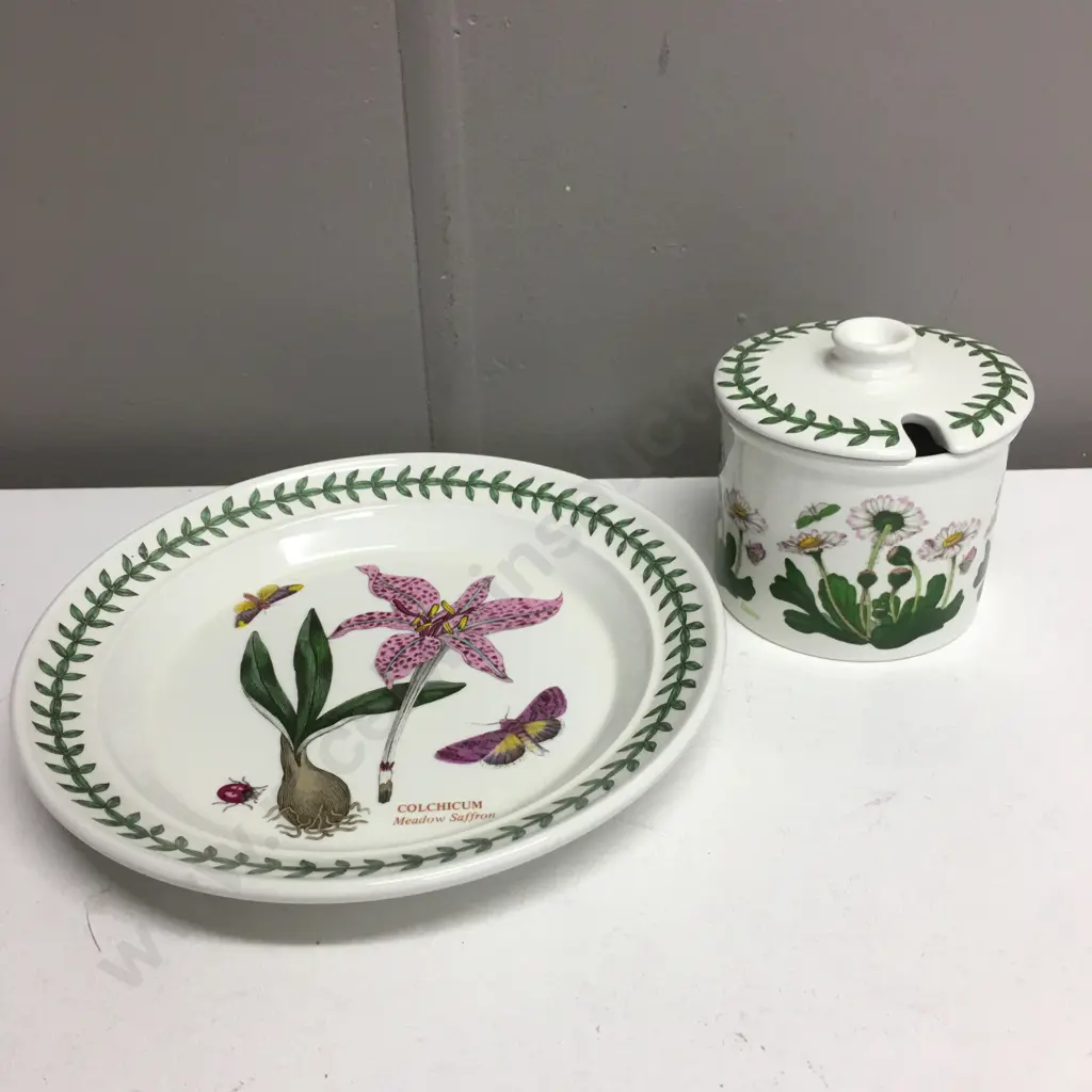 The Botanic Garden - Port Meirion Side Plate & Sugar Bowl Image 1++