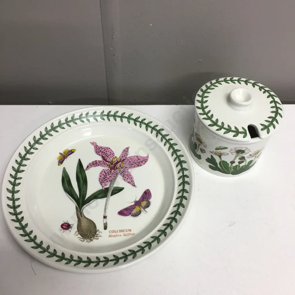The Botanic Garden - Port Meirion Side Plate & Sugar Bowl Image 1++