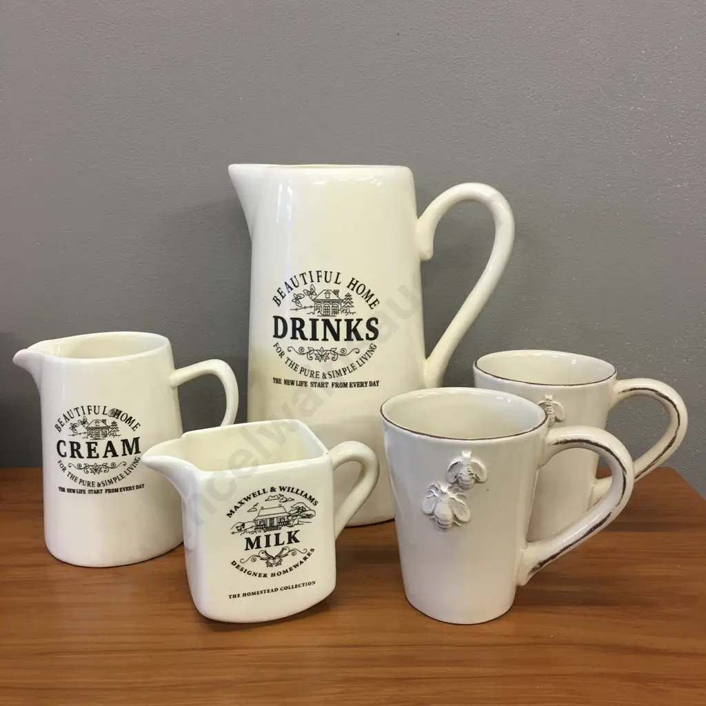 Selection Of Jugs Including Maxwell Willams & CC Interiors Cofee Mugs x2 Image 1++