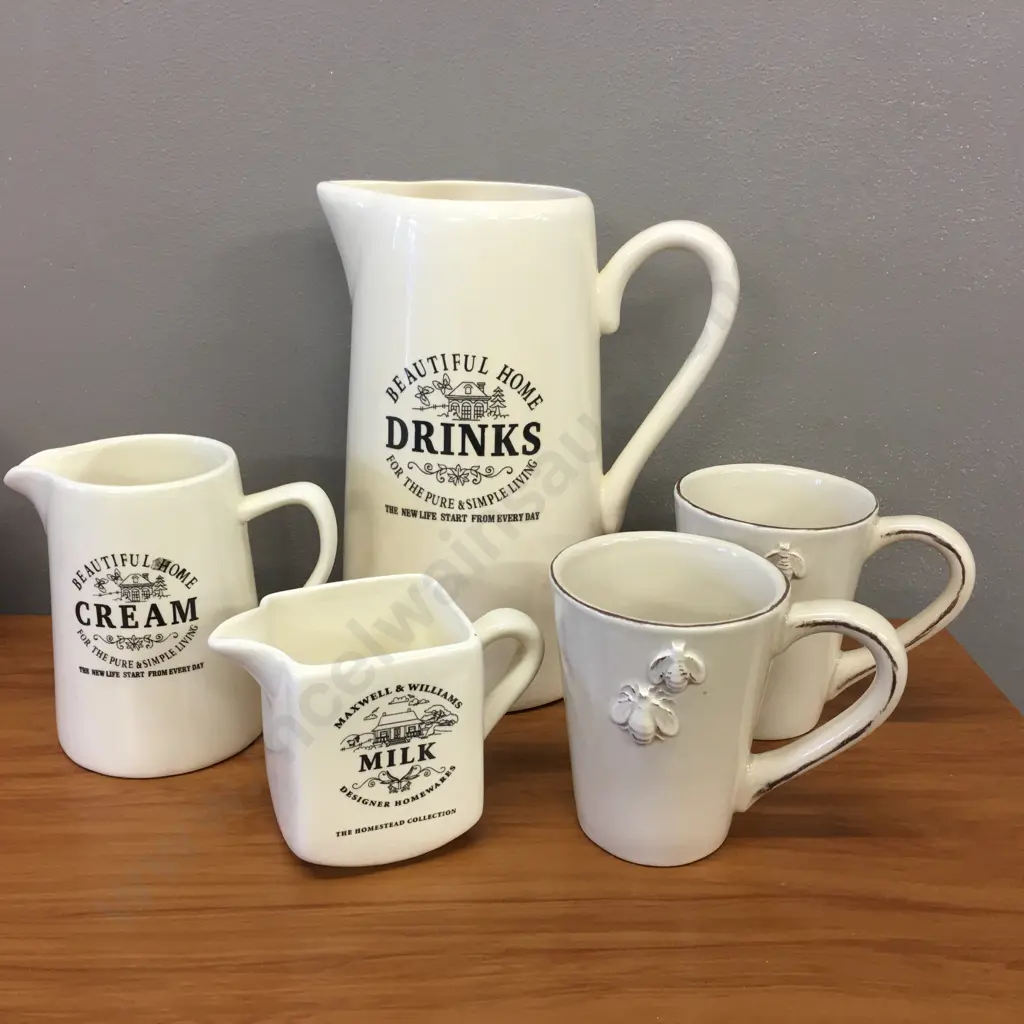 Selection Of Jugs Including Maxwell Willams & CC Interiors Cofee Mugs x2 Image 1++