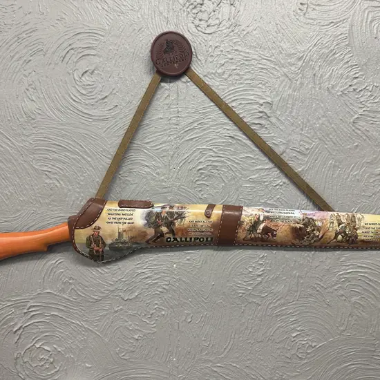 Rare Centenary Of Gallipoli Replica Rife, Leather Look Strap, L90cm