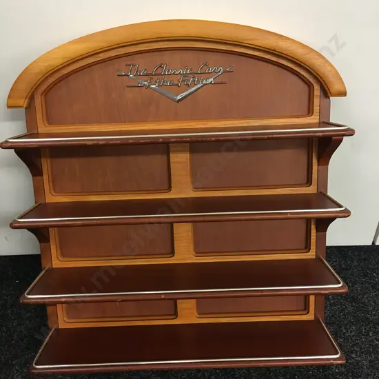 The Classic Cars Of The Fifties Wooden Wall Mount Display Shelf, H53 W47.5 D12.5cm