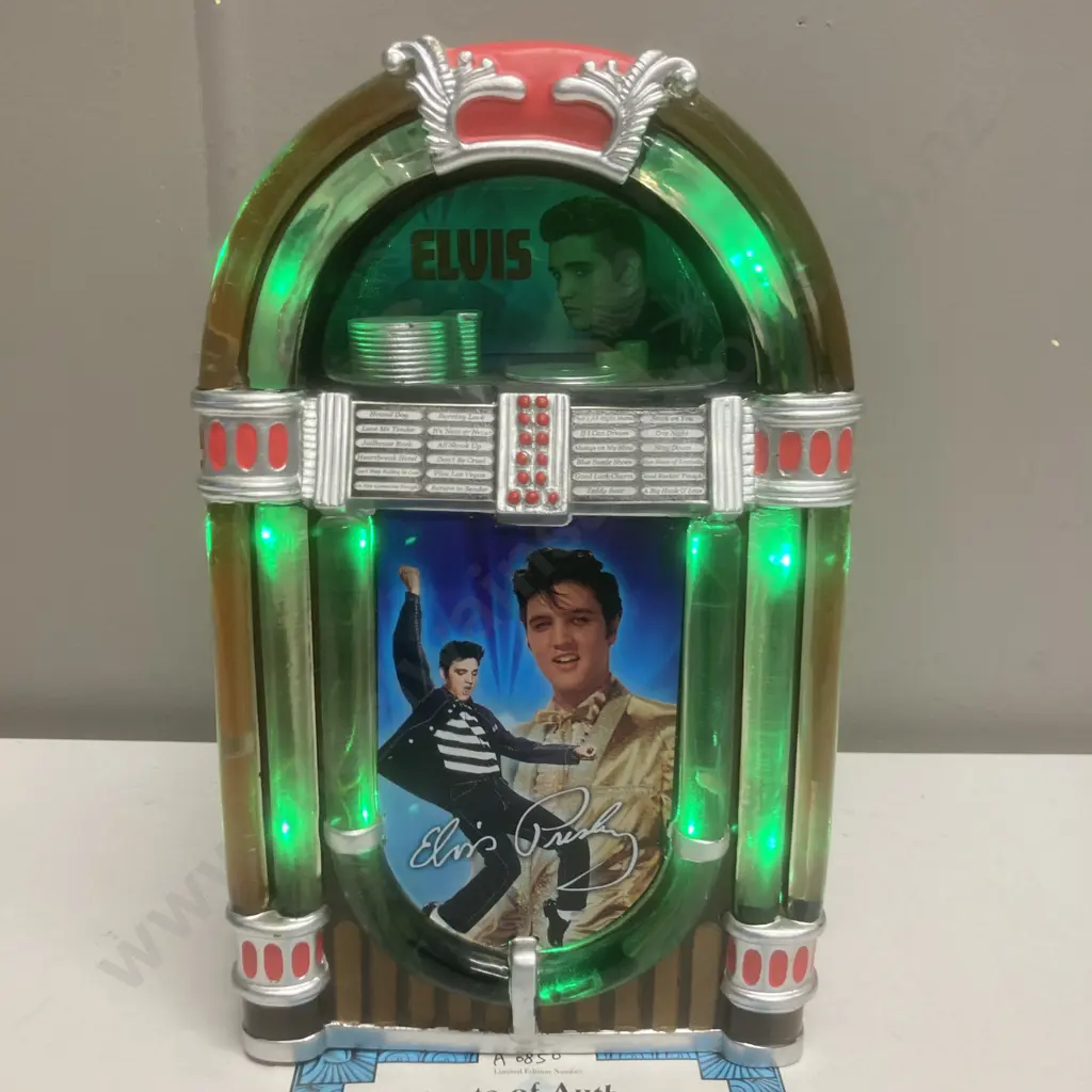 Rare Elvis Rocks Forever! Musical Jukebox, Limited Edition With COA, Bradford Exchange, H26cm Image 1++