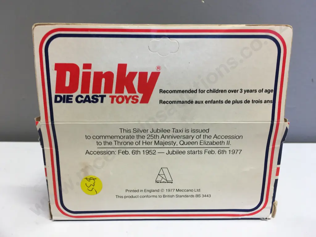 Vintage Dinky 241 Silver Jubilee Taxi With Original Box Image 1++