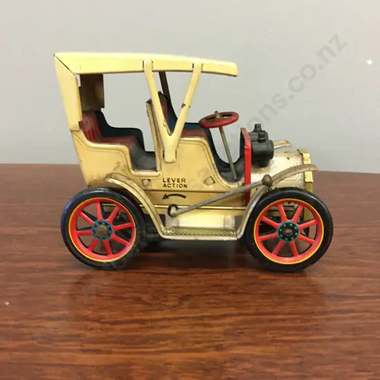 Vintage Tin  Friction Car, Trade Mark Modern Toys Japan, 11 x 13.5cm