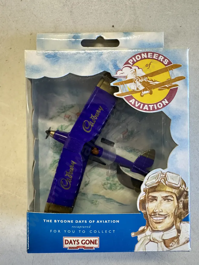 Rare Lledo Collectables 'Days Gone' Aviation Series LP06112 "Tiger Moth - The Cadbury Chocolate Plane" 2001 Image 1++