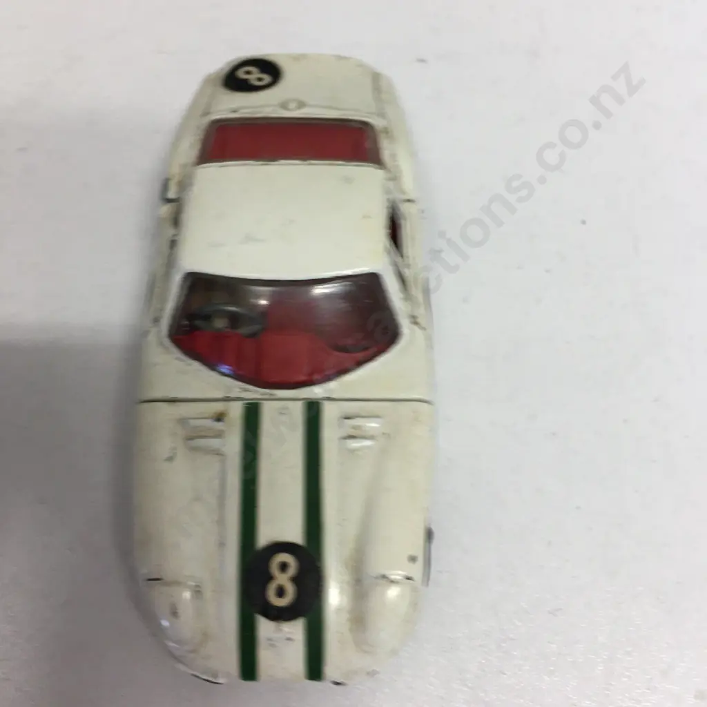 Rare Corgi 324 Marcos 1800 G.T With Volvo Engine, White With Green Stripes,1966-69, Good Condition (1 Tyre Has Split) Image 1++