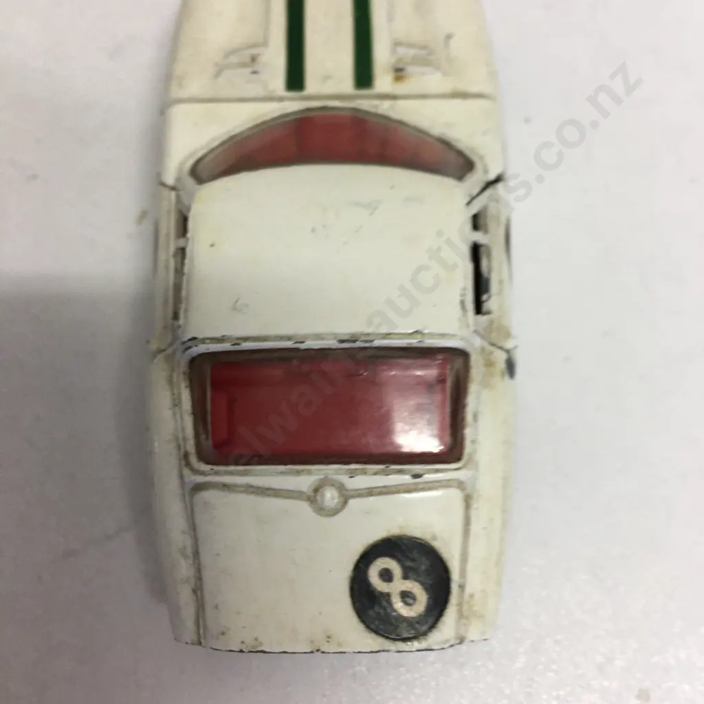 Rare Corgi 324 Marcos 1800 G.T With Volvo Engine, White With Green Stripes,1966-69, Good Condition (1 Tyre Has Split) Image 1++