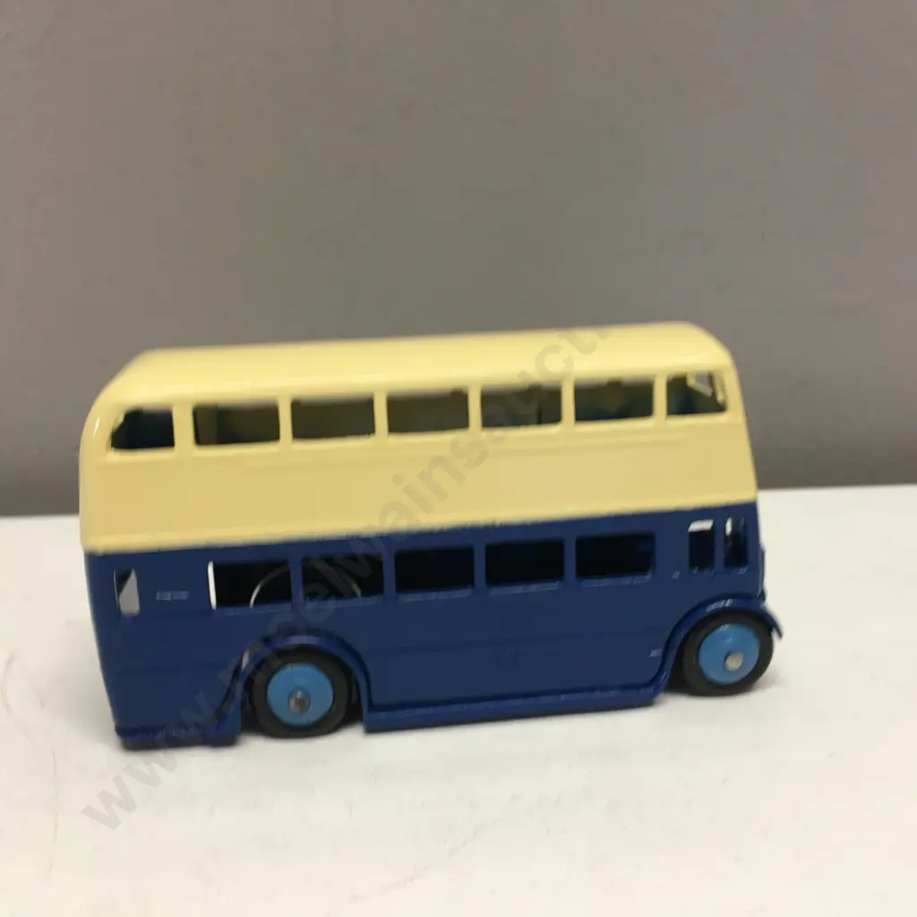 Dinky Toys - Meccano Ltd #290 Early Double Decker Bus In Blue & Cream, Mint Vintage Diecast Image 1++