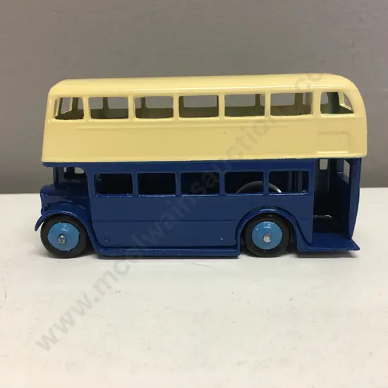 Dinky Toys - Meccano Ltd #290 Early Double Decker Bus In Blue & Cream, Mint Vintage Diecast