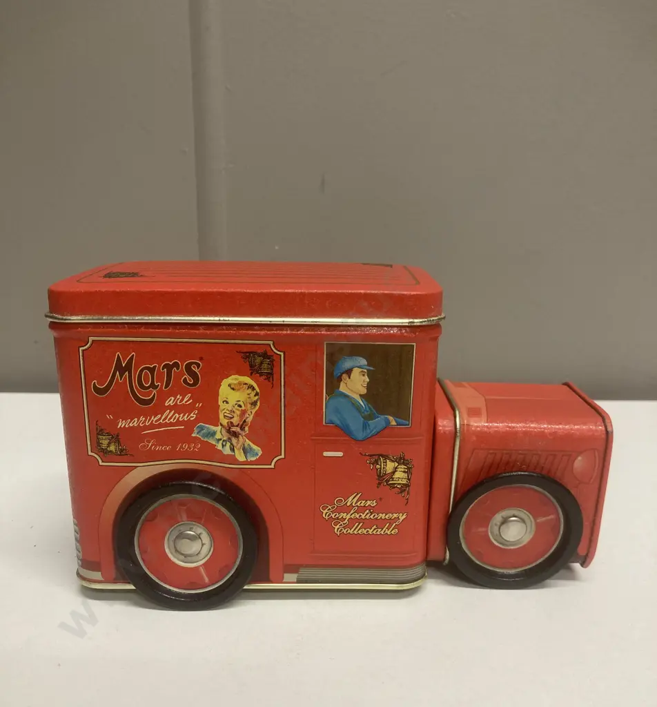 Rare Limited Edition Mars Chocolate Vintage Red Truck Confectionary Tin, Late 1990s, H10.5 W18 D8cm Image 1++