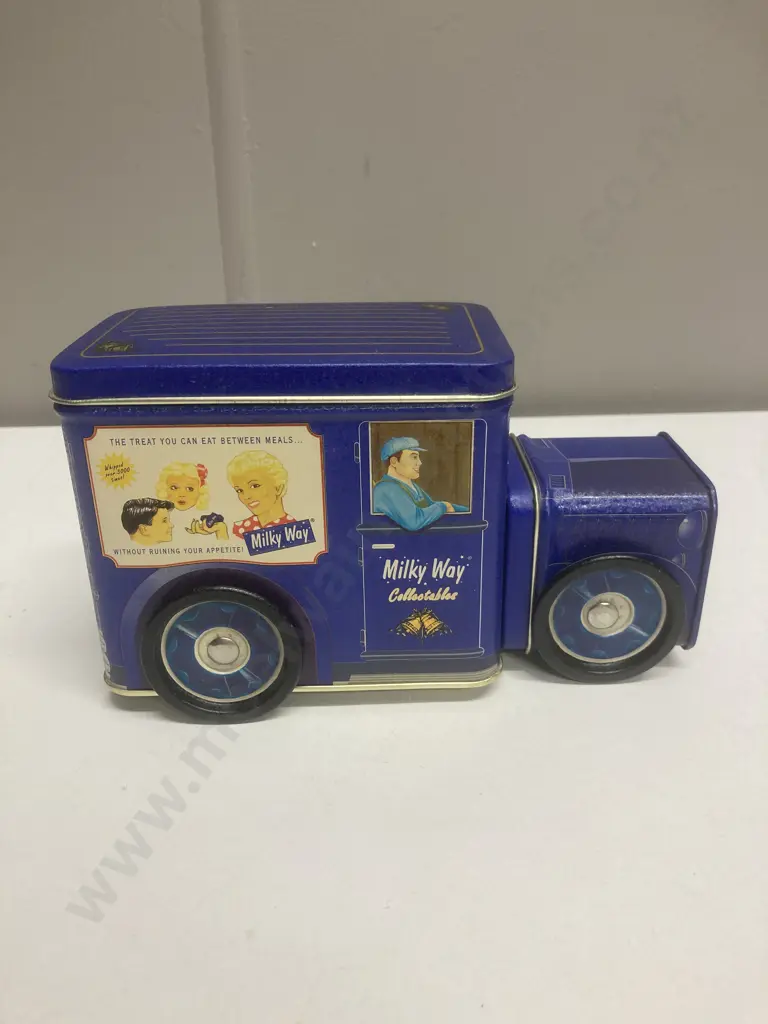 Rare Limited Edition Milky Way Collectables Vintage Blue Truck, Confectionary Tin, Late 1990s, H10.5 W18 D8cm Image 1++
