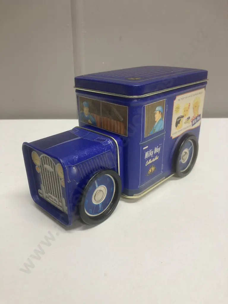 Rare Limited Edition Milky Way Collectables Vintage Blue Truck, Confectionary Tin, Late 1990s, H10.5 W18 D8cm Image 1++