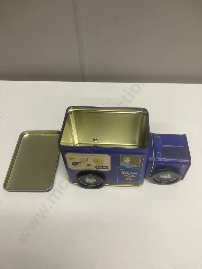 Rare Limited Edition Milky Way Collectables Vintage Blue Truck, Confectionary Tin, Late 1990s, H10.5 W18 D8cm Image 1++