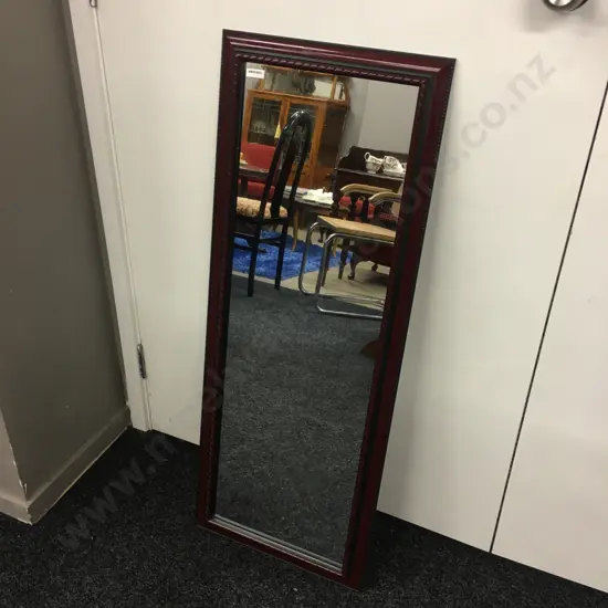 Ornate Wooden Framed Wall Mirror, 97 x 37cm