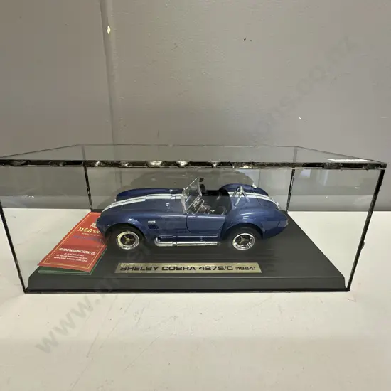 Road Legends 1:18 Diecast 1964 Shelby Cobra 427 S/C Blue / White, Glass Case