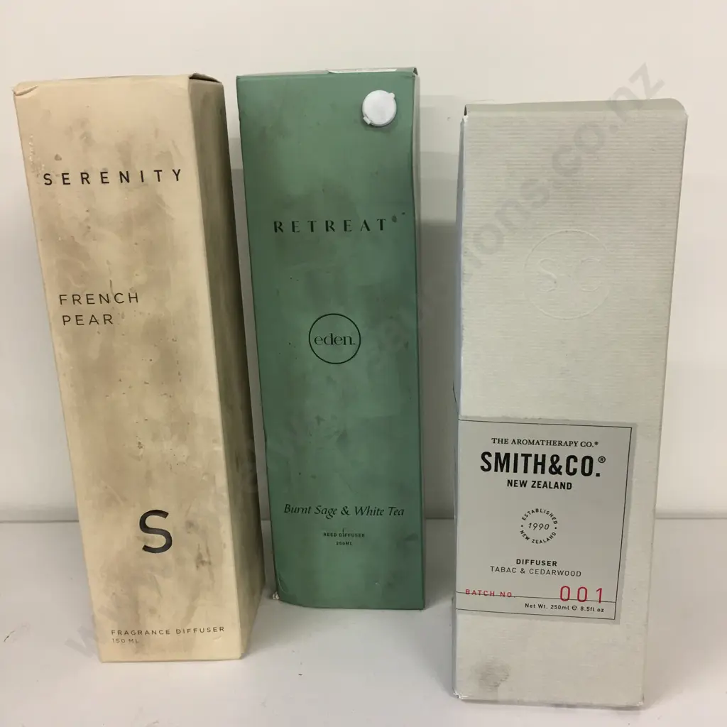Fragrance Diffusers x 3 Retreat, Smith & Co, Serenity Image 1++