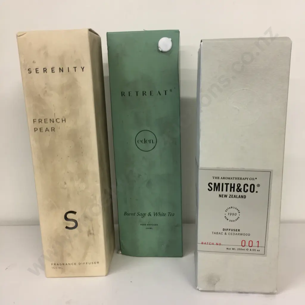 Fragrance Diffusers x 3 Retreat, Smith & Co, Serenity Image 1++