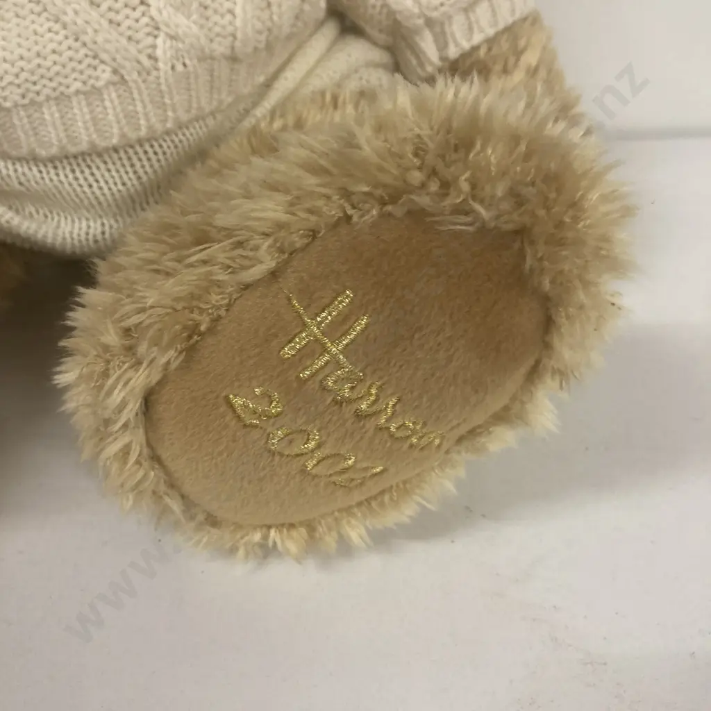 Harrods 2002 Annual Christmas Teddy Bear With Aran Jumper Image 1++