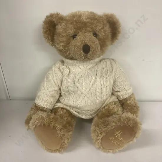 Harrods 2002 Annual Christmas Teddy Bear With Aran Jumper