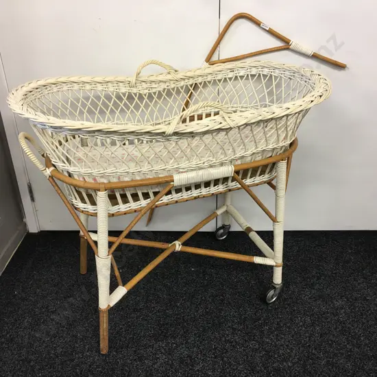 Vintage Cane Bassinet