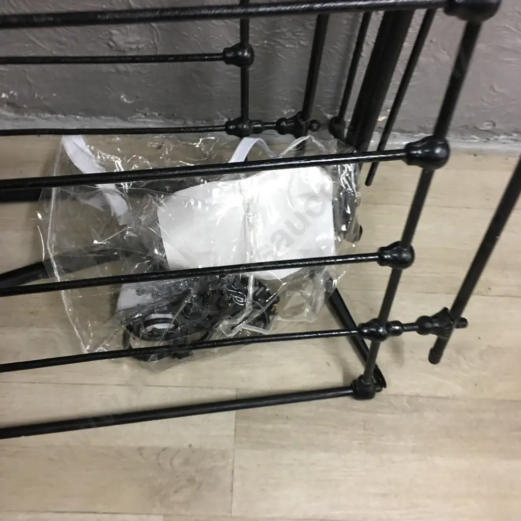Antique Black Cast Iron Cot (Incomplete) Image 1++