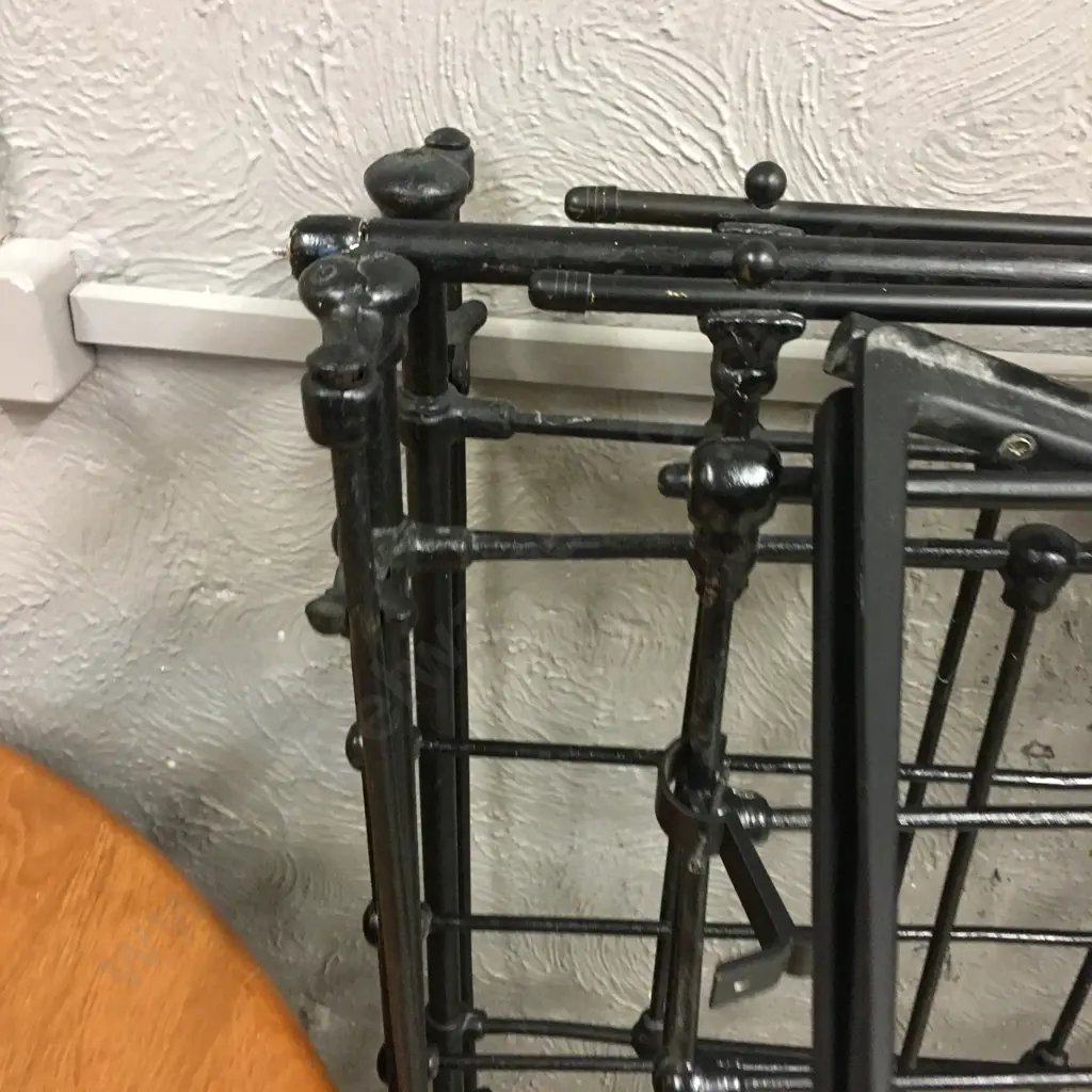Antique Black Cast Iron Cot (Incomplete) Image 1++