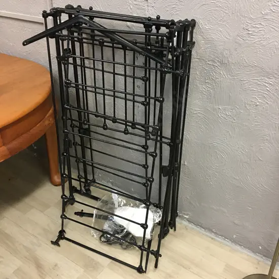 Antique Black Cast Iron Cot (Incomplete)