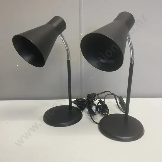 Pair of Black Desk Lamps