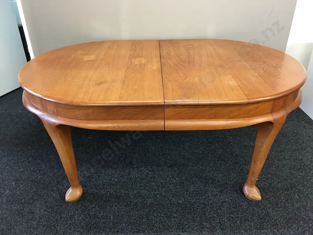 Art Deco Teak Dining Table With Extension, H77 W181 D123cm, Extn 58cm Image 1++