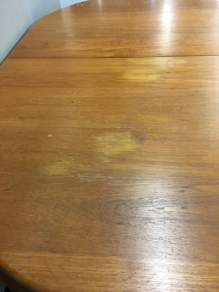 Art Deco Teak Dining Table With Extension, H77 W181 D123cm, Extn 58cm Image 1++