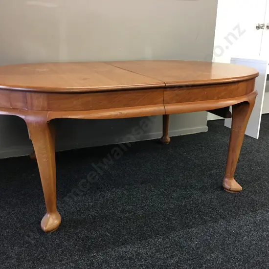 Art Deco Teak Dining Table With Extension, H77 W181 D123cm, Extn 58cm