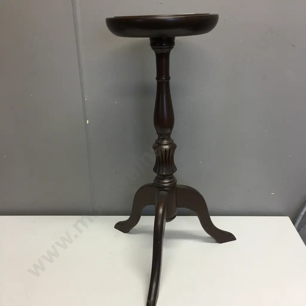 Mahogany Tri Leg Plant Stand (Top As Found) H57cm Image 1++