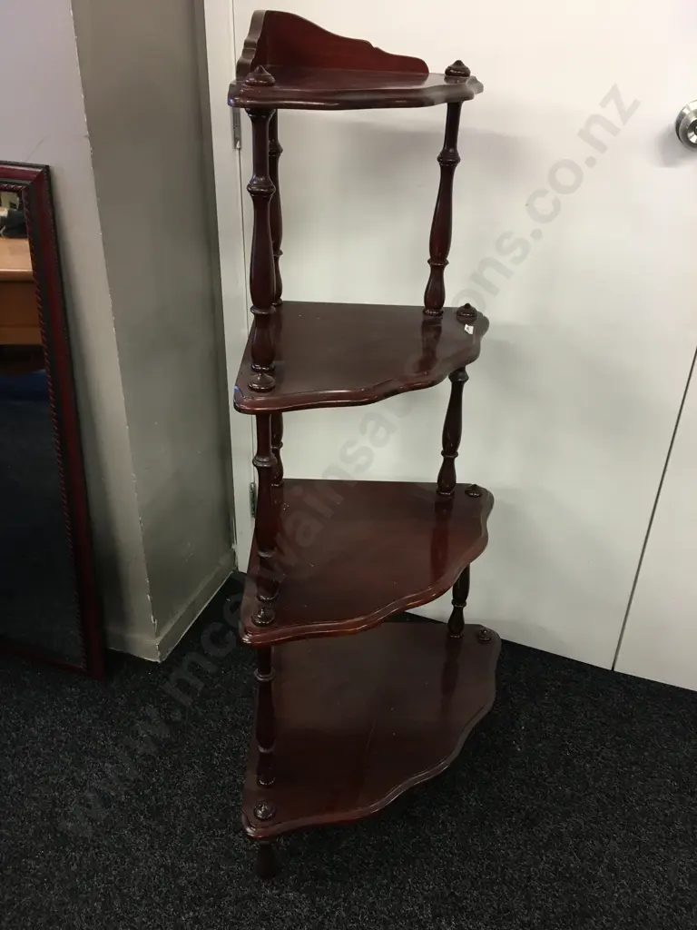 Mahogany 4 Tier Wotnot, H118cm Image 1++