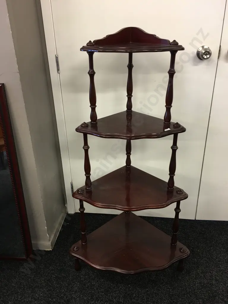 Mahogany 4 Tier Wotnot, H118cm Image 1++