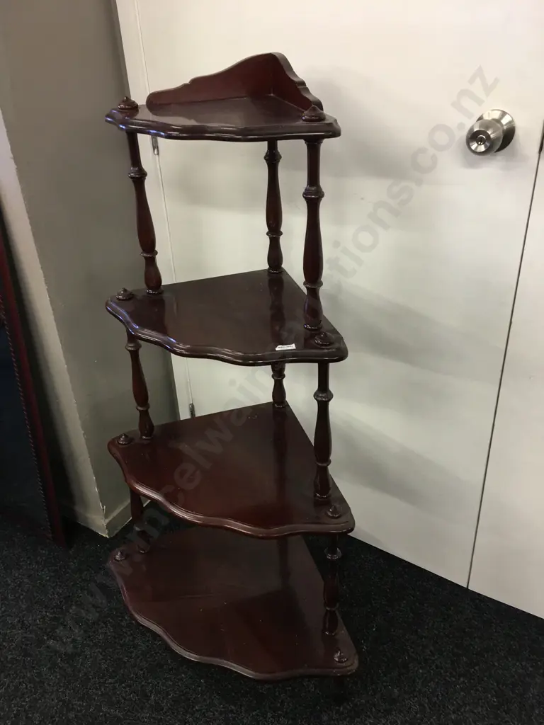 Mahogany 4 Tier Wotnot, H118cm Image 1++