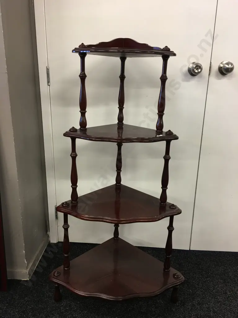 Mahogany 4 Tier Wotnot, H118cm Image 1++