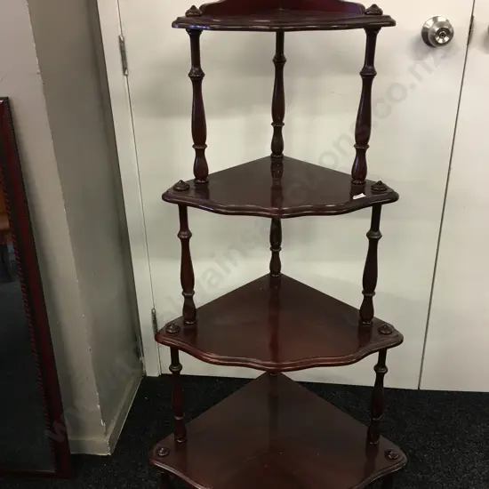 Mahogany 4 Tier Wotnot, H118cm