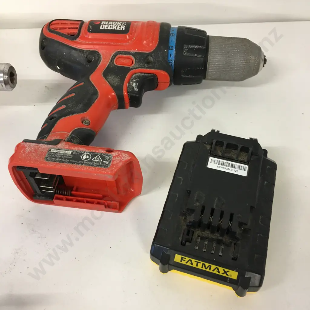 B&D 18V Drill HP186F4LB-XE With 2Ah Stanley Fatmax Battery & B&D Corded Electric Drill KR504RE-XL Image 1++