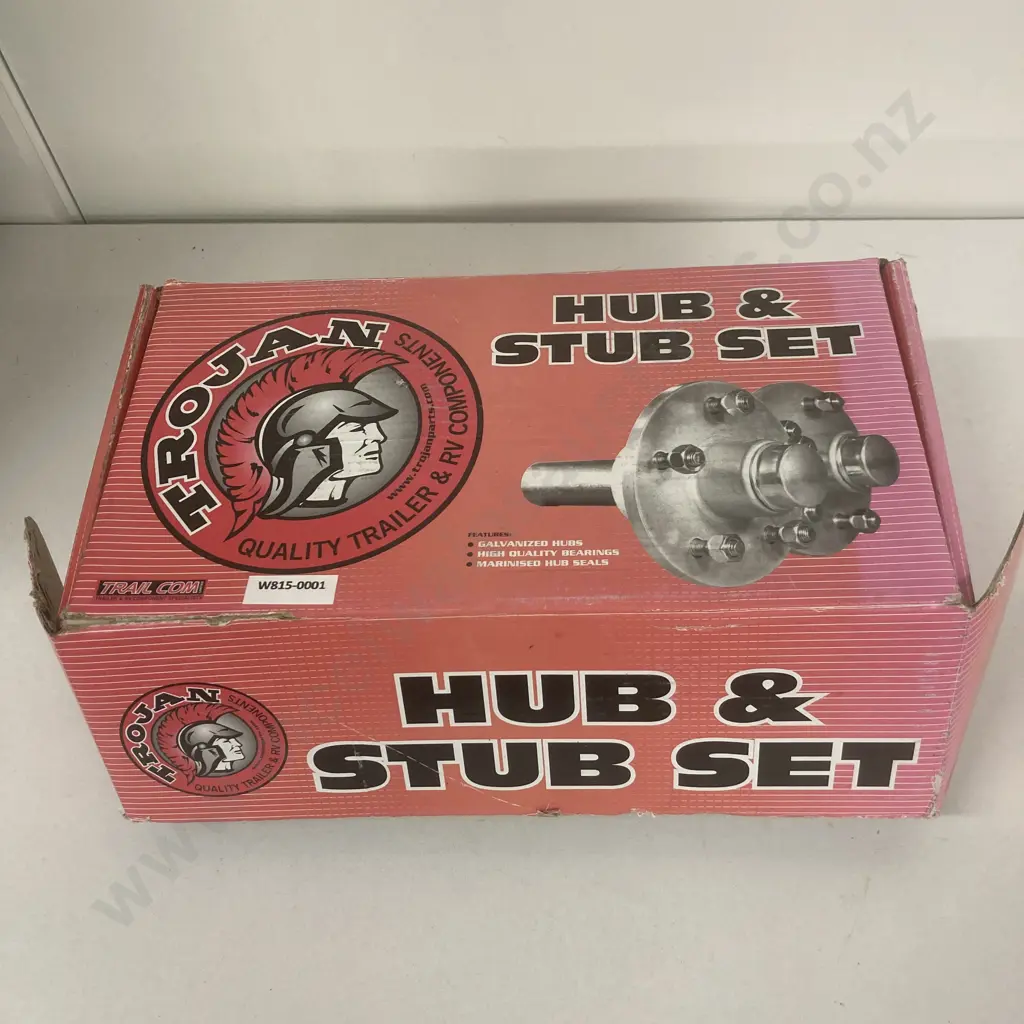 Trojan Hub Kit 5 x 4 1/2 x 1/2 Non-Braked - T082035, 1500kg, Galvanised, No Stub Axles Image 1++