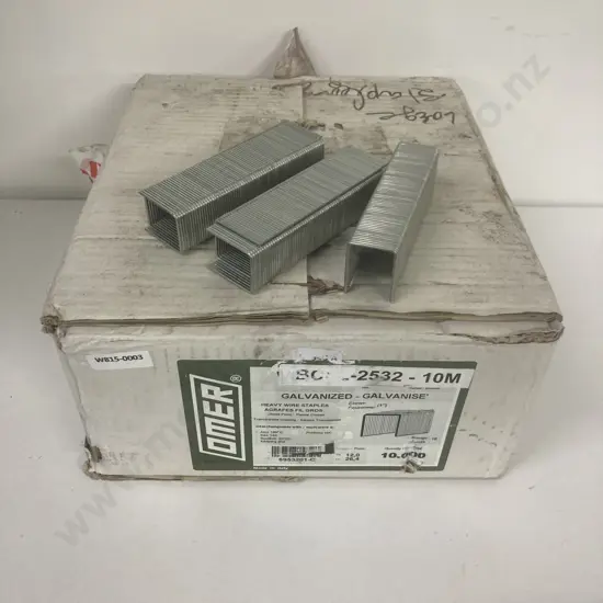 Omer BCS2-2532 Galvanized Staples, 32mm, 16 Gauge, Part Box of 10,000