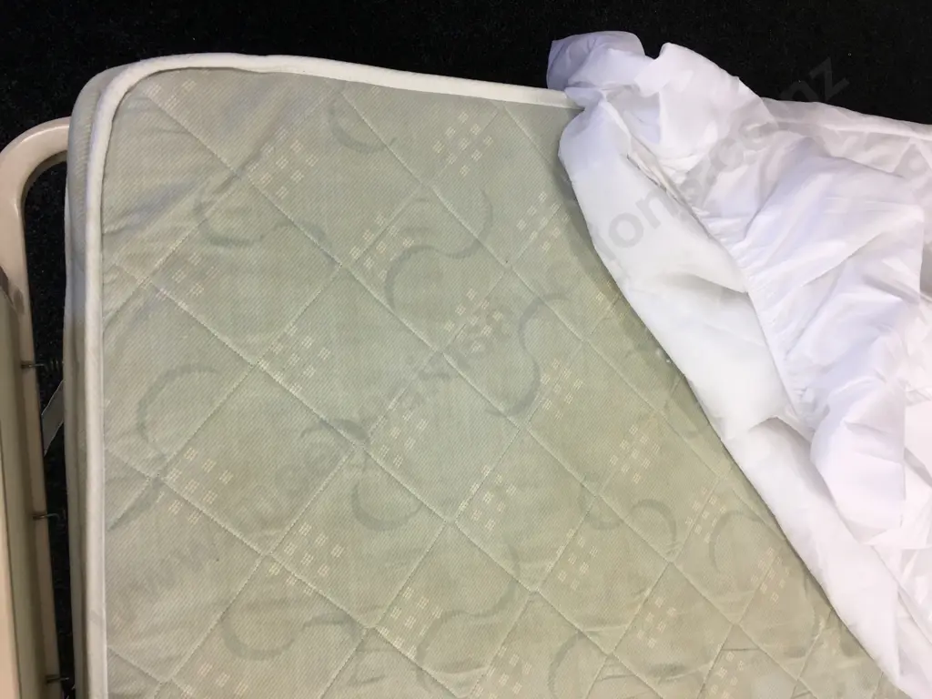 Framecraft Sprung Folding Bed, Cream Colour With Sleepmaker Ultra Fresh Mattress Image 1++