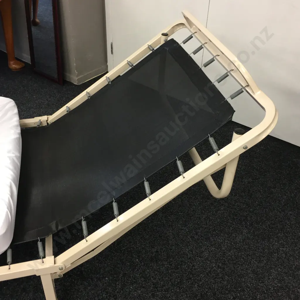 Framecraft Sprung Folding Bed, Cream Colour With Sleepmaker Ultra Fresh Mattress Image 1++
